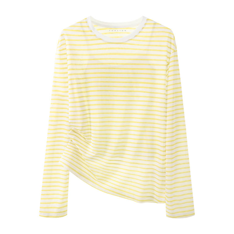 Tonlion T Shirts Women's Crew Neck Thin Straight Fit
