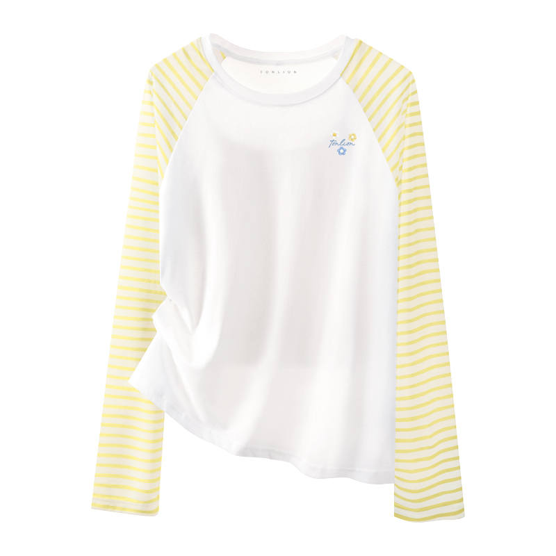 Tonlion T Shirts Women's Crew Neck Thin Straight Fit