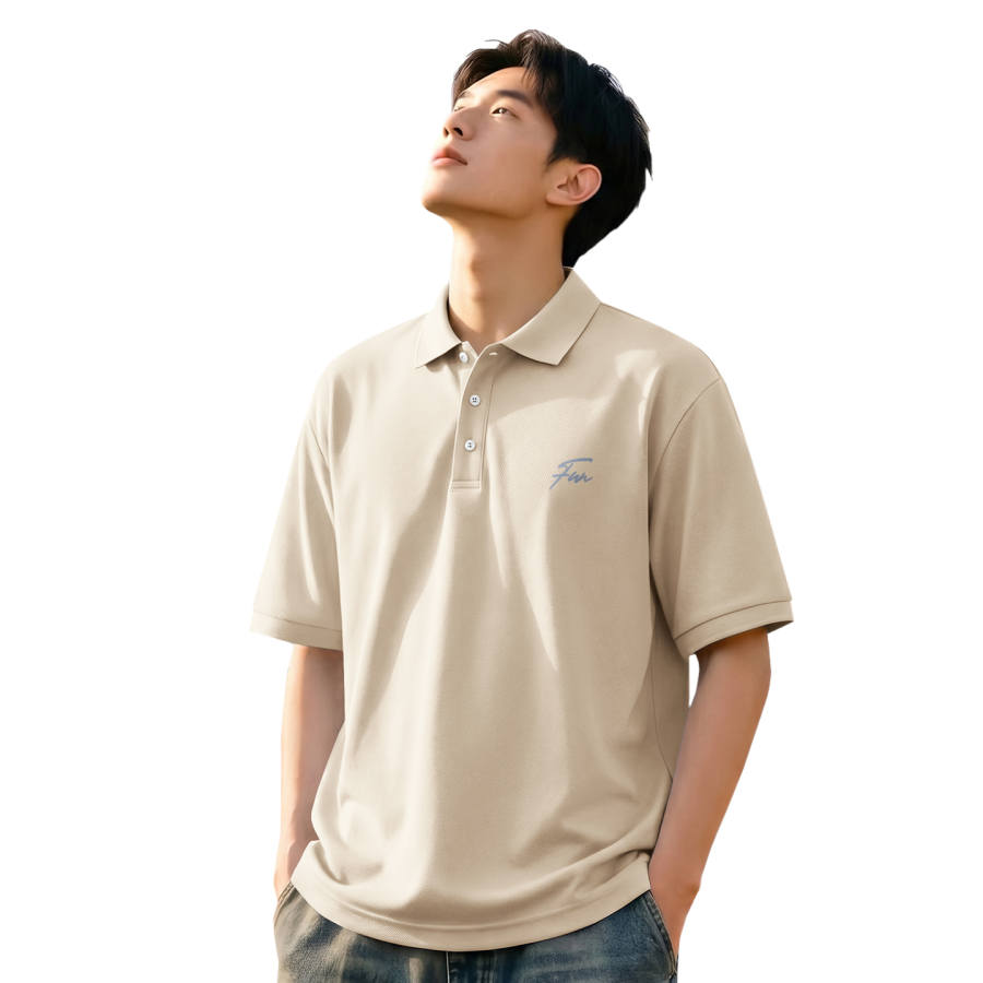 MINISO Polo Shirts Unisex Polo Collar Moderate Straight Fit