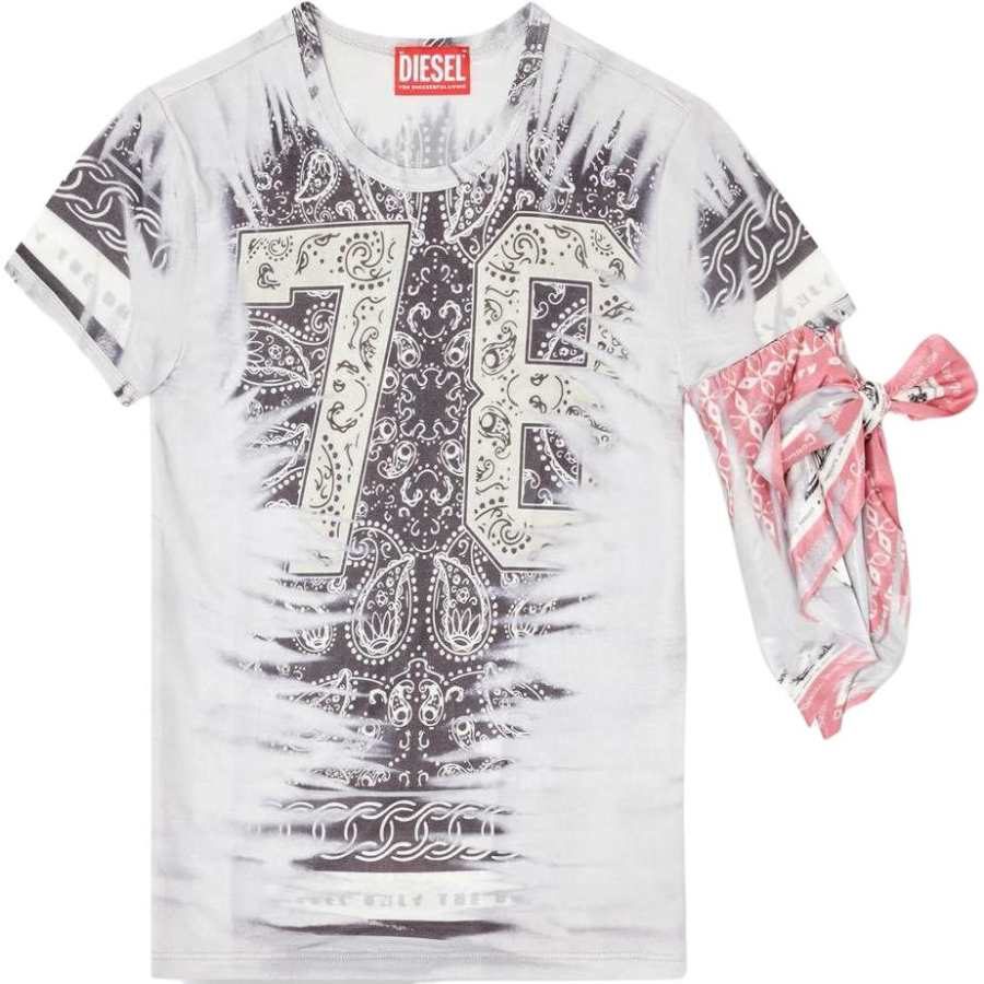 DIESEL Graphic Printed Crewneck T Shirt