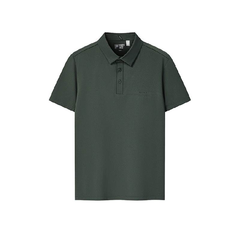 FILA WHITE Polo Shirts Men's Cloud Shirt Jasper Polo Collar Moderate