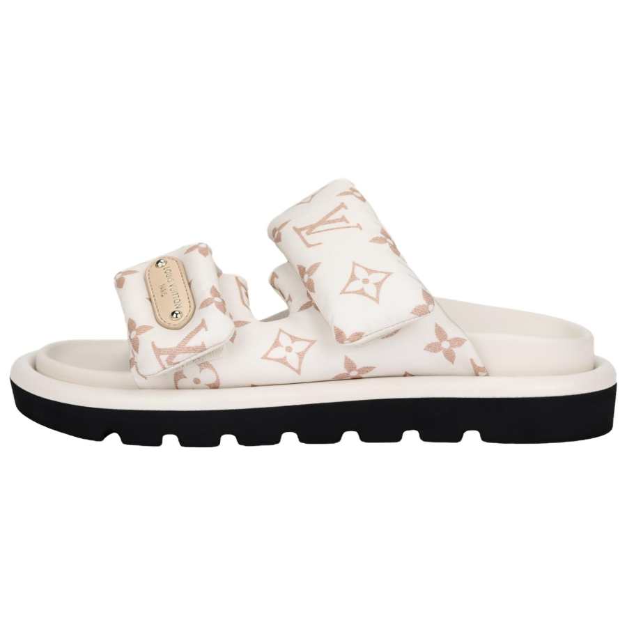 LOUIS VUITTON Pool Pillow Comfort Slide Slippers Women's White