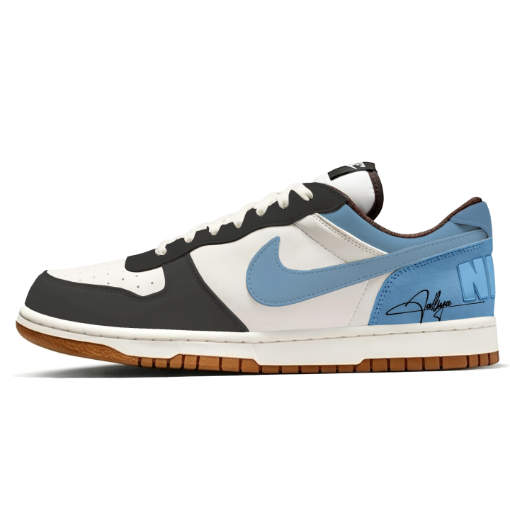 Nike Nike Big Abrasion Resistant Low top Skateboard Shoes Men's Blue Black