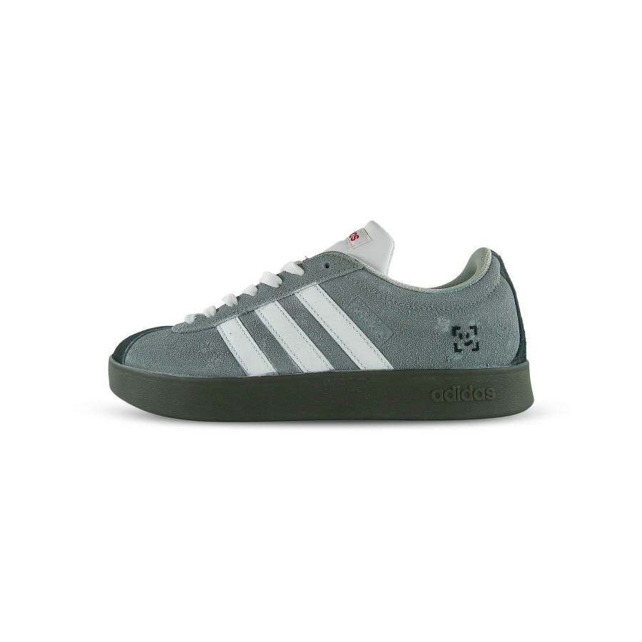 Adidas Adidas VL COURT 2.0 Pine Smoke Gray Cow Split Leather Cushioning Low top Skateboard Shoes Unisex