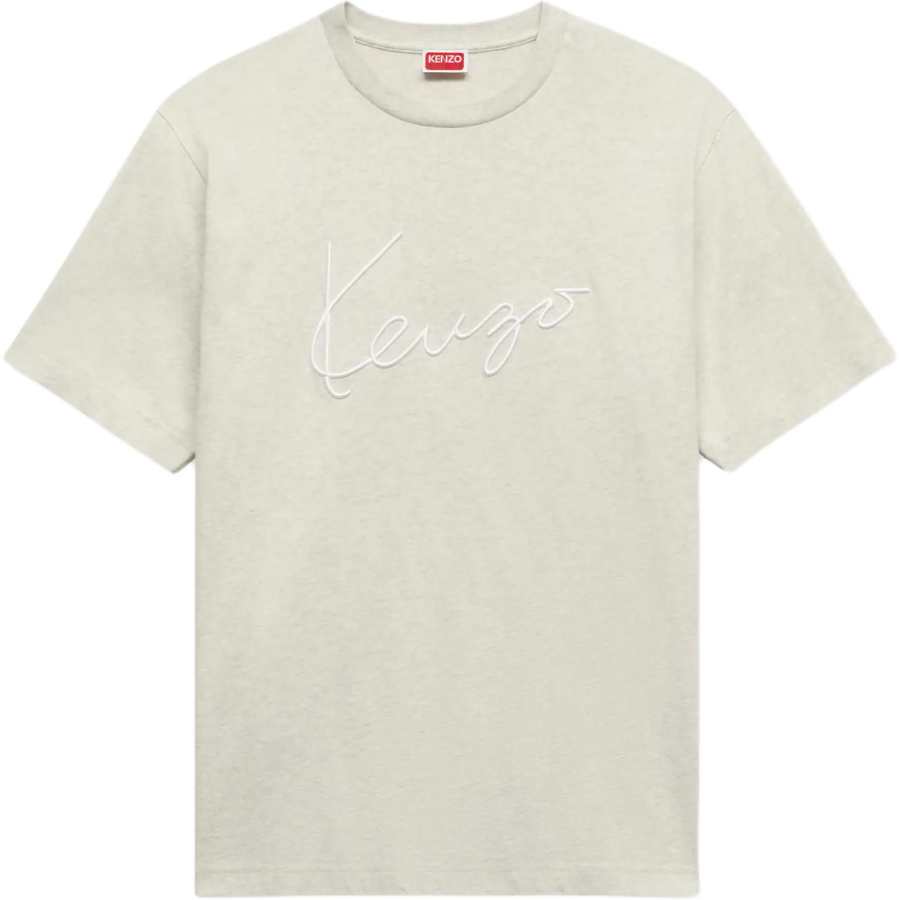 KENZO T Shirts Men's Light Gray Crew Neck Moderate Straight Fit