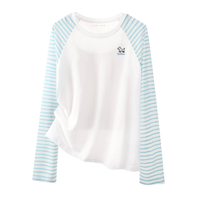 Tonlion T Shirts Women's Crew Neck Thin Straight Fit