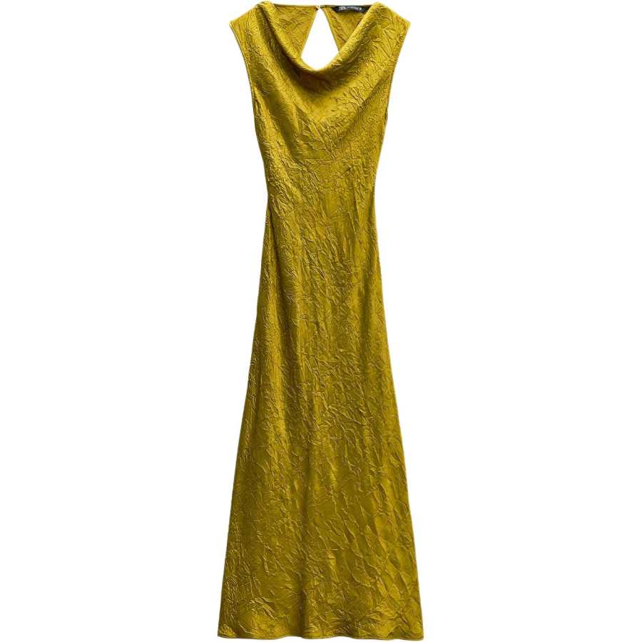 ZARA Sleeveless Dress Women's Olive Green