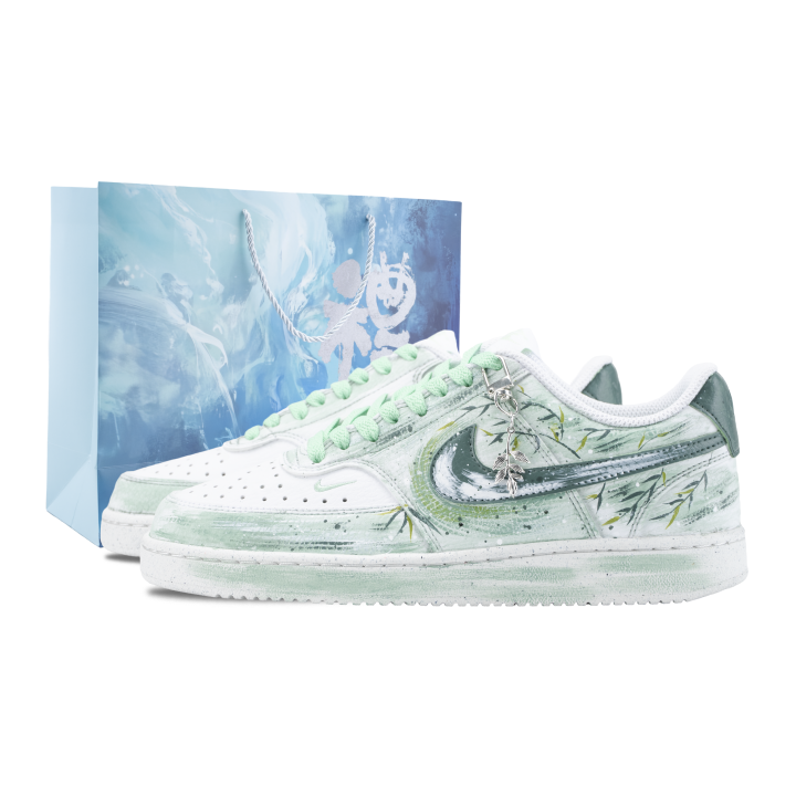 Nike Nike Court Vision Low Spring Willow In The Breeze Slip Resistant Abrasion Resistant Low top Skateboard Shoes Women's