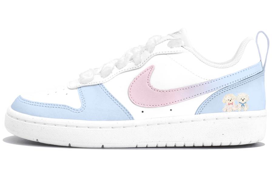 Nike Nike Court Borough Leather Low top Kids' Skateboarding Shoes Pink Teenagers