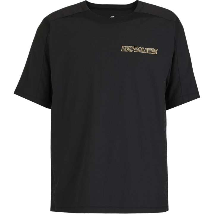 New Balance New Balance T Shirts Men's Black Crew Neck Moderate