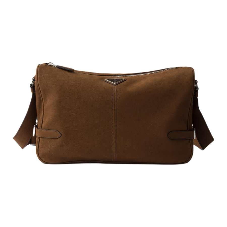PRADA PRADA Leather Shoulder Bag Women's Cocoa Brown