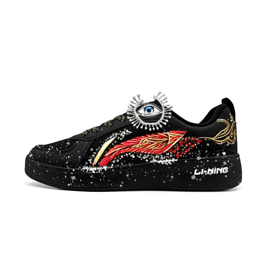 Li-Ning Li Ning Low top Skateboard Shoes Men's Black Red
