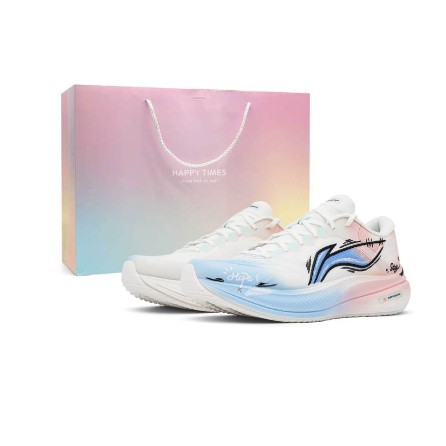 Li-Ning Li Ning Yueying 5 Cushioning Abrasion Resistant Low top Racing Running Shoes Men's White