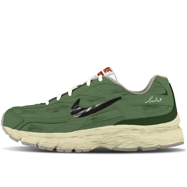 Nike Nike Initiator Cushioning Abrasion Resistant Breathable Low top Casual City Commuting Running Shoes Unisex Olive Green