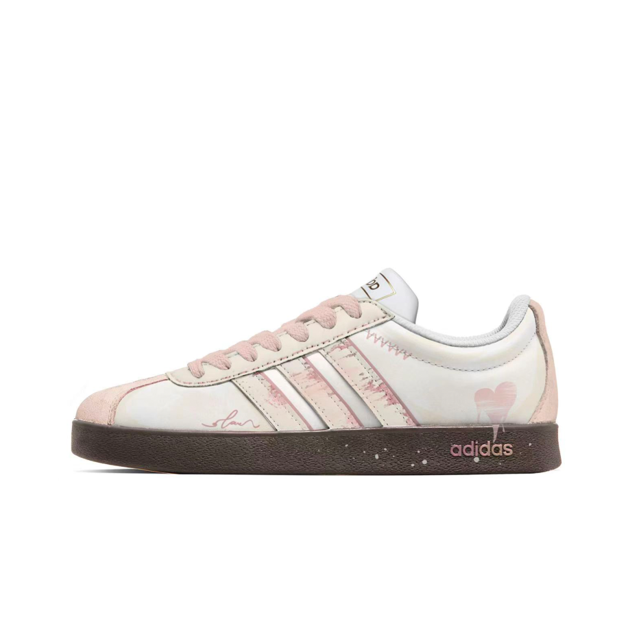 Adidas Adidas Vl Court Classic Pink Love Letter Low top Skateboard Shoes Unisex