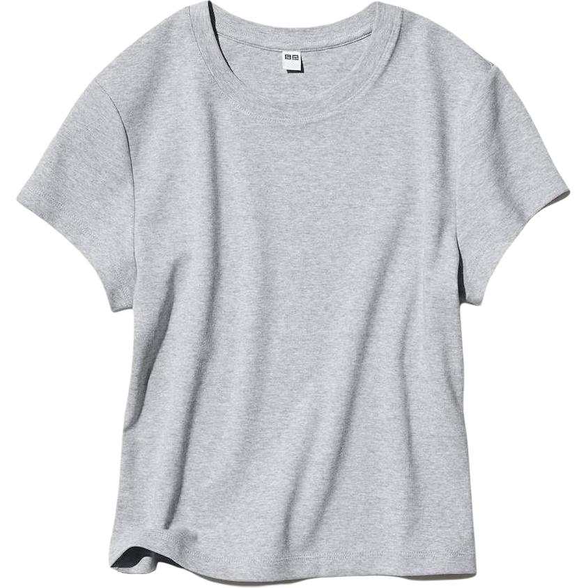 UNIQLO T Shirts Women's Gray Crew Neck
