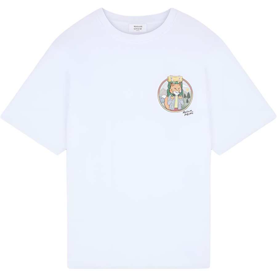 Maison Kitsune Maison Kitsuné Rambling Fox Printed Crewneck T Shirt