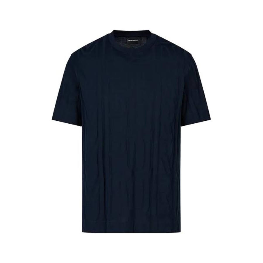 EMPORIO ARMANI Sweaters Men's Navy Crew Neck Moderate Other