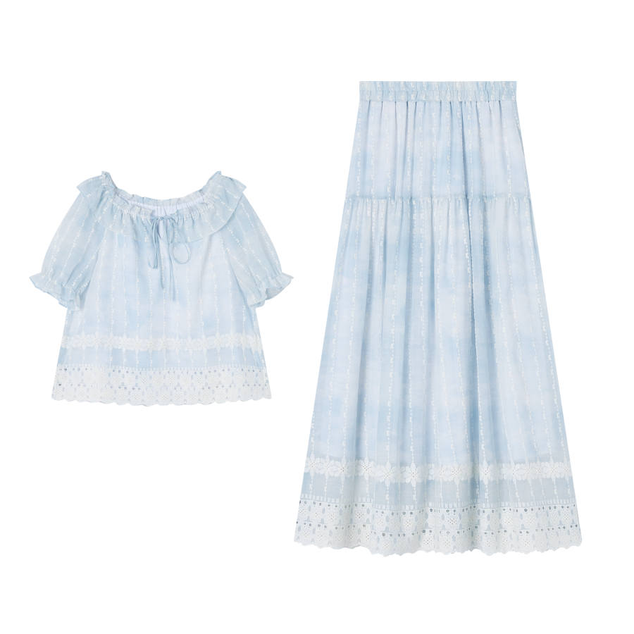 XIANGYING Casual Suits Women's Nautical Blue Thin