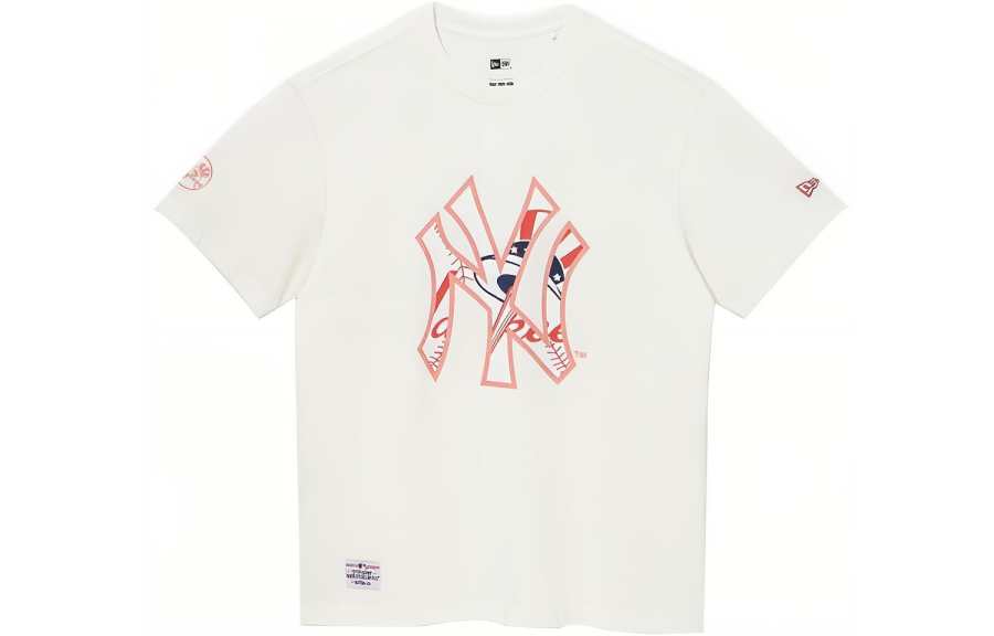 New Era T Shirts Unisex White Crew Neck Moderate Straight Fit