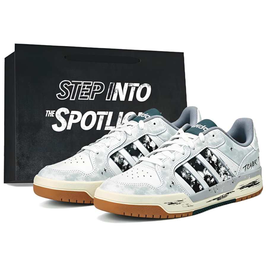 Adidas Adidas ENTRAP Ink Soul Slip Resistant Abrasion Resistant Low top Skateboard Shoes Unisex Black White Gray