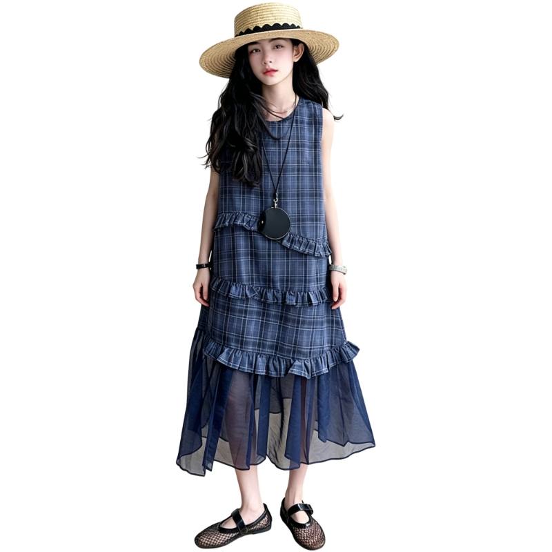 YALU Grade School Dresses Camisole Moderate Midi Skirt