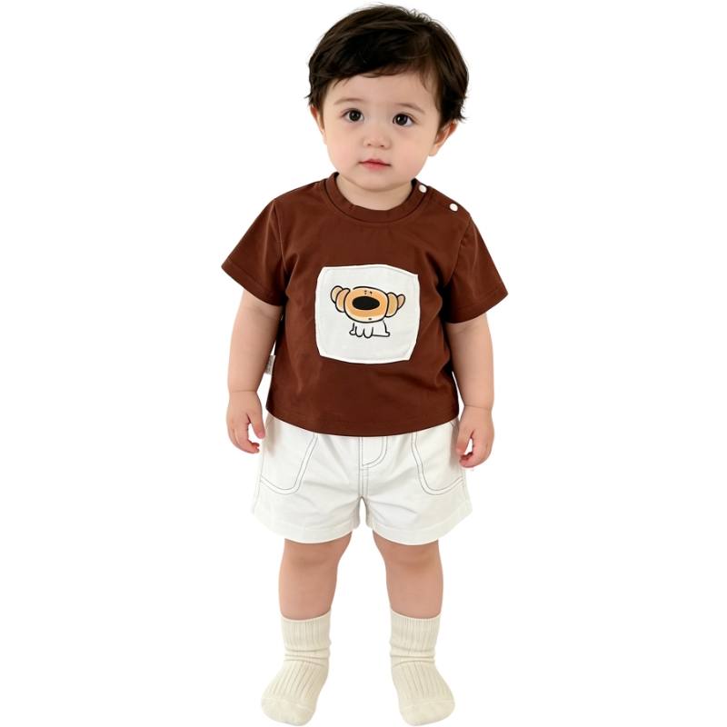 YALU Baby Casual Sportswear Crew Neck Thin