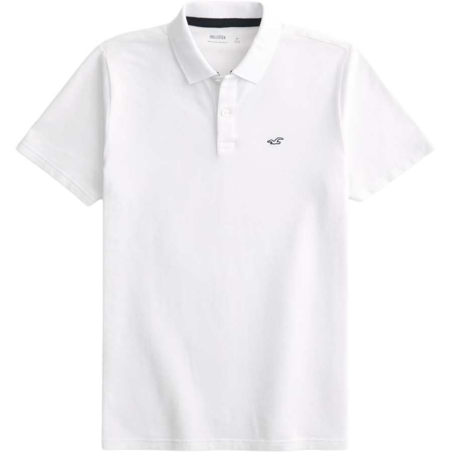 Hollister/ Polo Shirts Men's White Polo Collar Moderate
