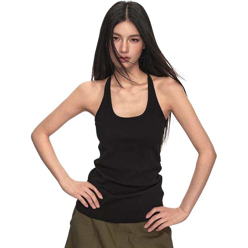 Lanza Tank Tops Women's Halter Thin Halter Neck
