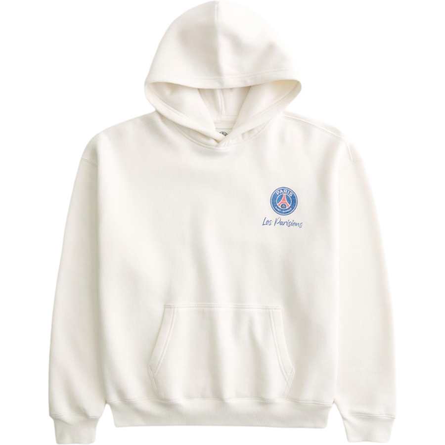 Hollister/ Sweatshirts Men's White Hooded Non Detachable Moderate