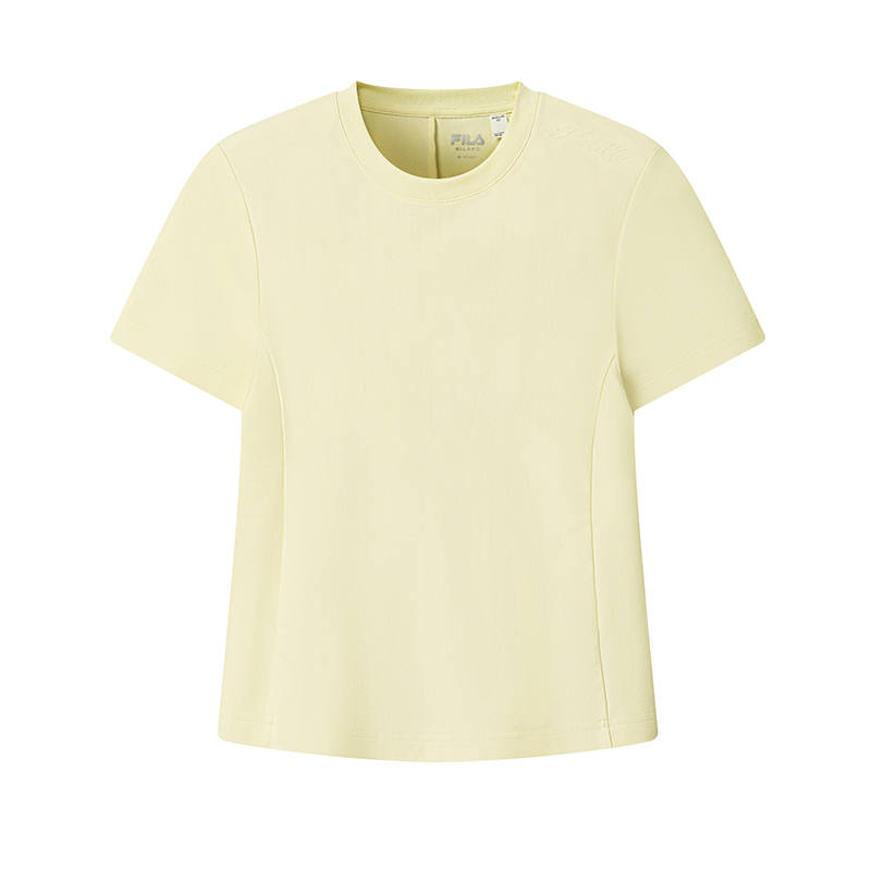 FILA MILANO T Shirt Women's Light Cream Yellow