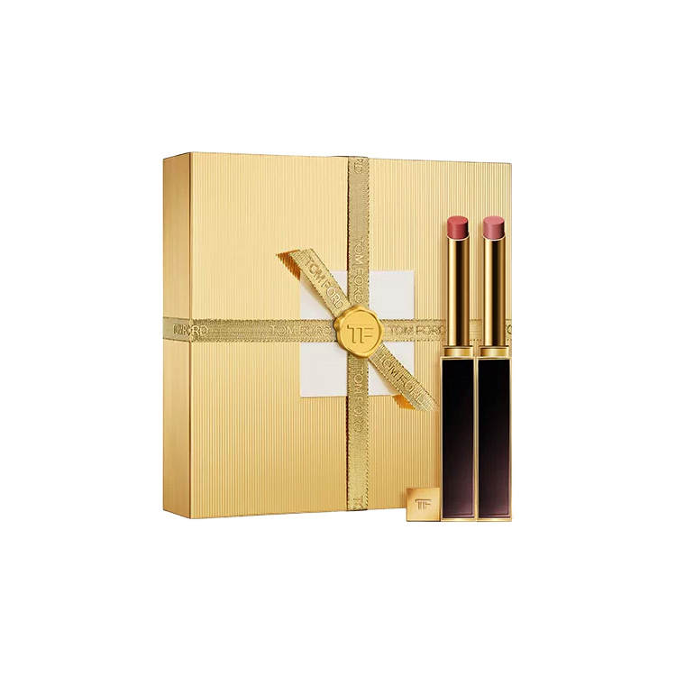 TOM FORD Ultra Fine Tube Lipstick Makeup Set, Box Limited Edition Satin Natural Complexion 0.9g+0.9g