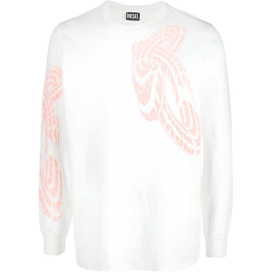 DIESEL T Shirts Men's White Crew Neck Moderate