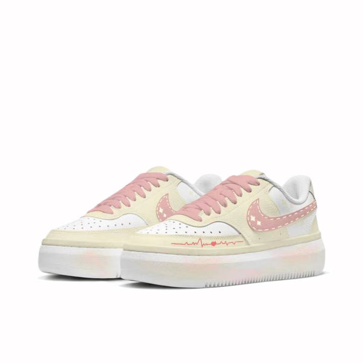 Nike Nike Court Vision 1 Synthetic Leather Low top Skateboard Shoes Women's