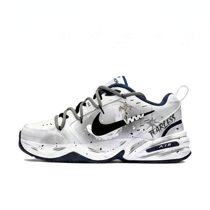 Nike Nike Air Monarch 4 Star Slip Resistant Abrasion Resistant Low top Chunky Sneakers Unisex Gray