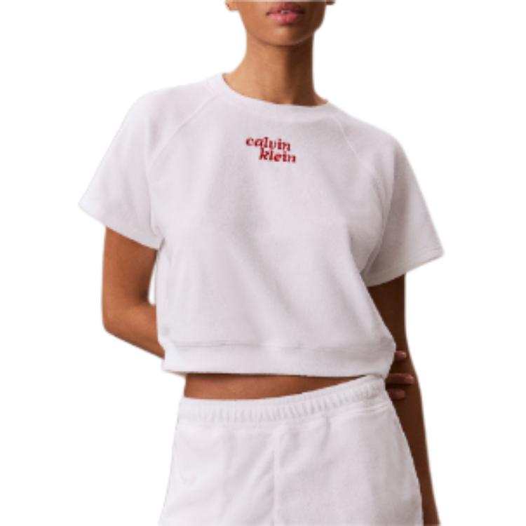 Calvin Klein T Shirts Women's Bright White Crew Neck