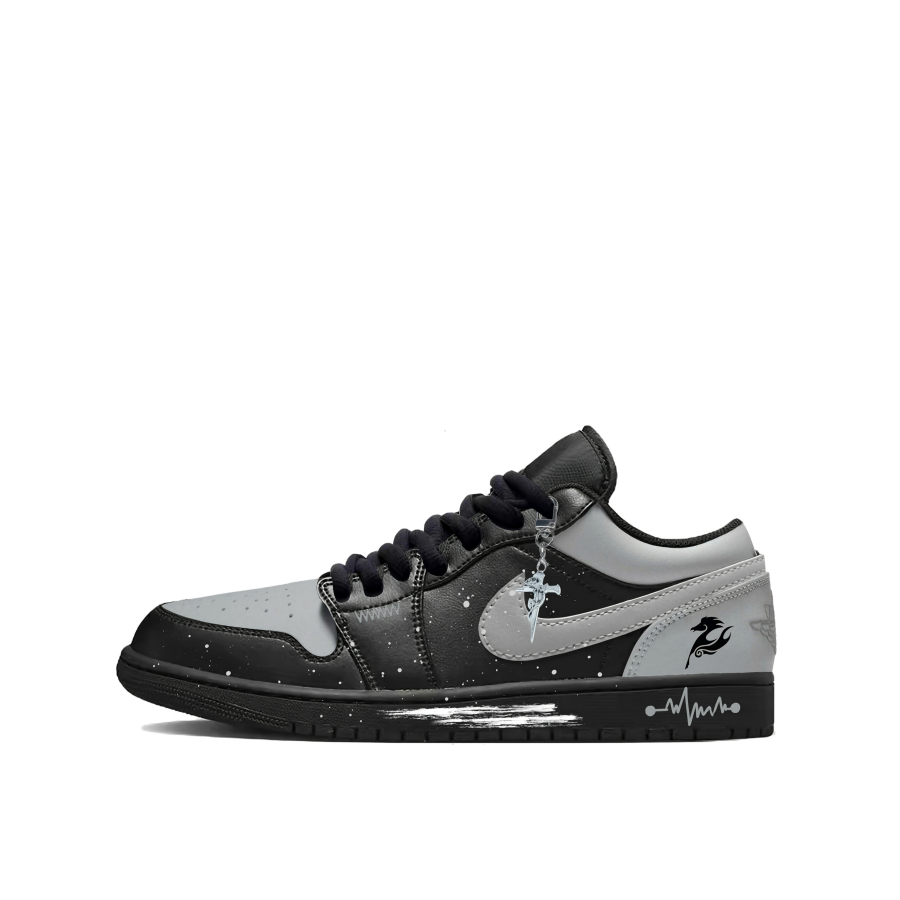 Jordan Jordan Air Jordan 1 Gray Mist Running Horse Synthetic Leather, Leather Cushioning Slip Resistant Abrasion Resistant