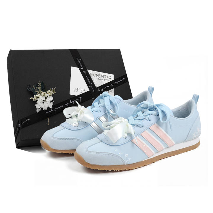 Adidas Adidas VS JOG 2.0 Dusty Blue Rabbit Language MONE Made, Box German Army Trainers Unisex Blue