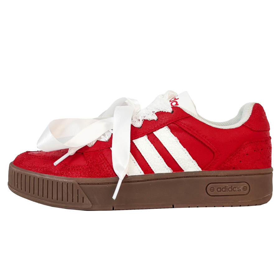 Adidas Adidas D PAD Spotted Catkin Slip Resistant Cushioning Abrasion Resistant Low top Skateboard Shoes Unisex Red White