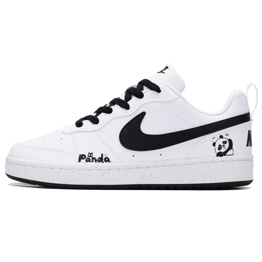 Nike Nike Court Borough Cushioning Abrasion Resistant Low top Kids' Skateboarding Shoes Black White