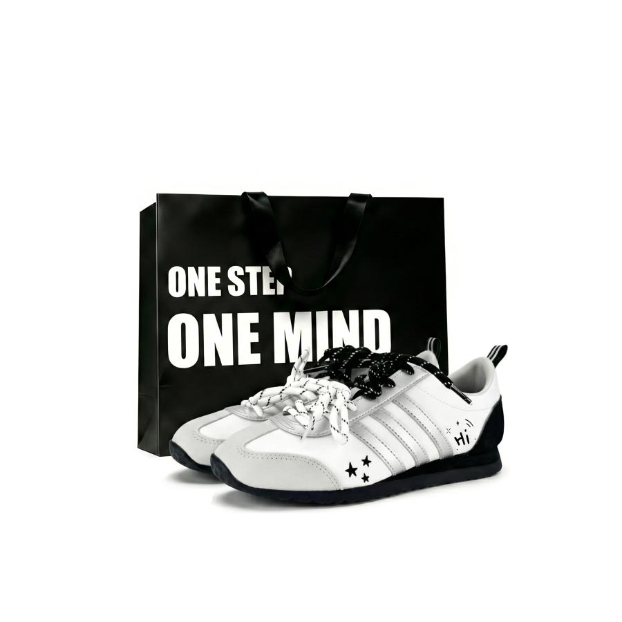 Adidas Adidas VS JOG 2.0 Low top German Army Trainers Unisex Black White Silver Gray