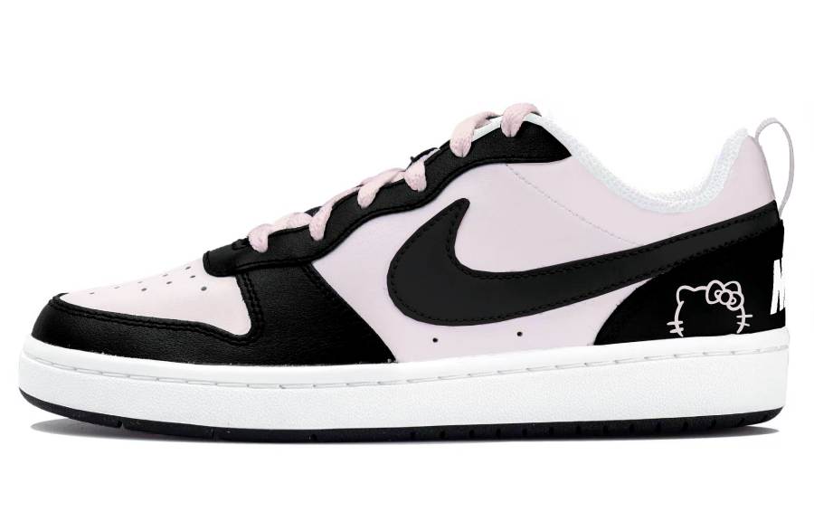 Nike Nike Court Borough Kids' Skateboarding Shoes White Pink Black Teenagers