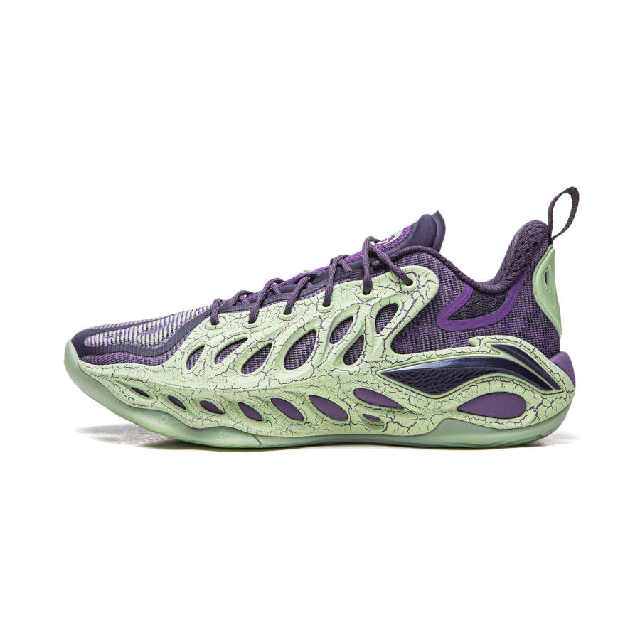 Li-Ning Li Ning BadFive Chase 2 SUPER Coverage Support Anti Twist Low top Basketball Shoes Men's Purple Green