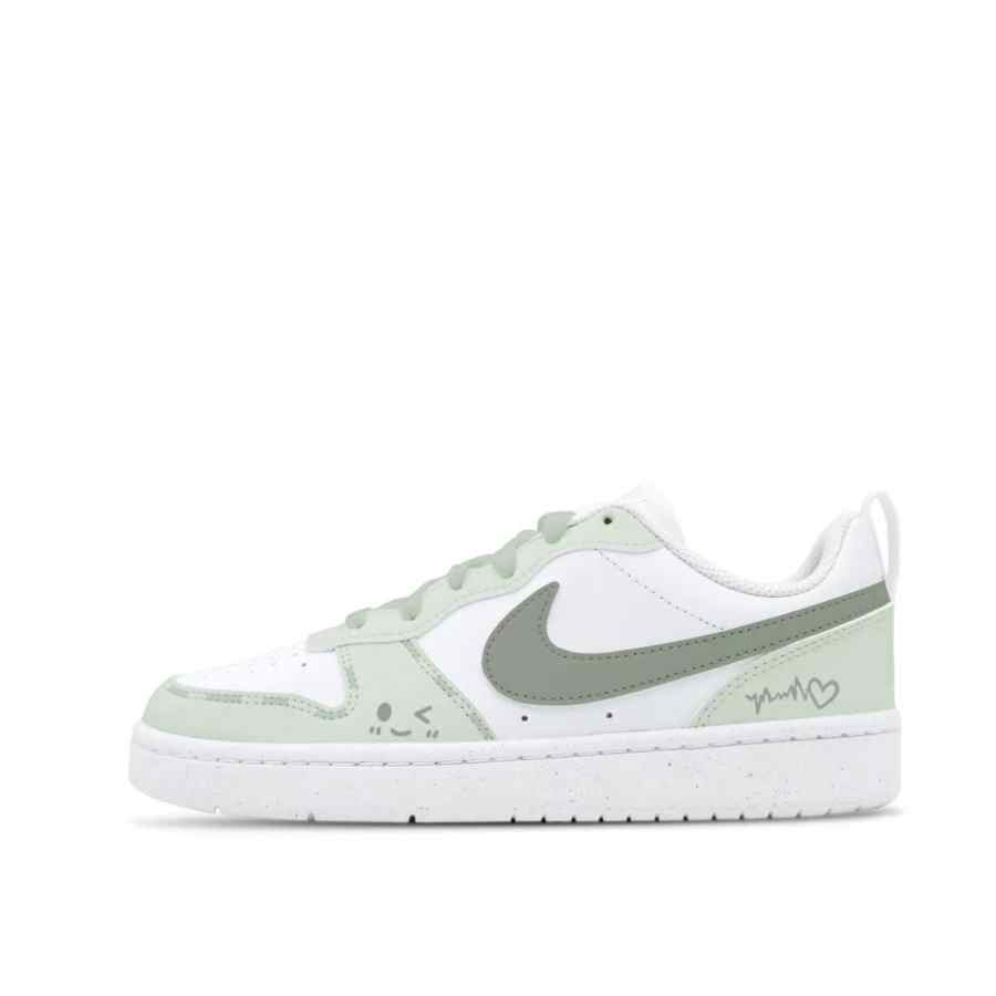 Nike Nike Court Borough 2 Milk Fufu Green, Soft And Tender, Healing, Soft And Lightweight, Running Freely In Spring Leather