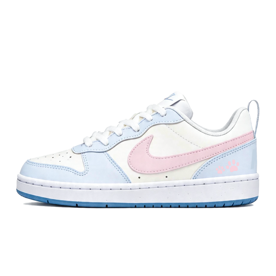 Nike Nike Court Borough Low top Kids' Skateboarding Shoes Blue Pink Teenagers
