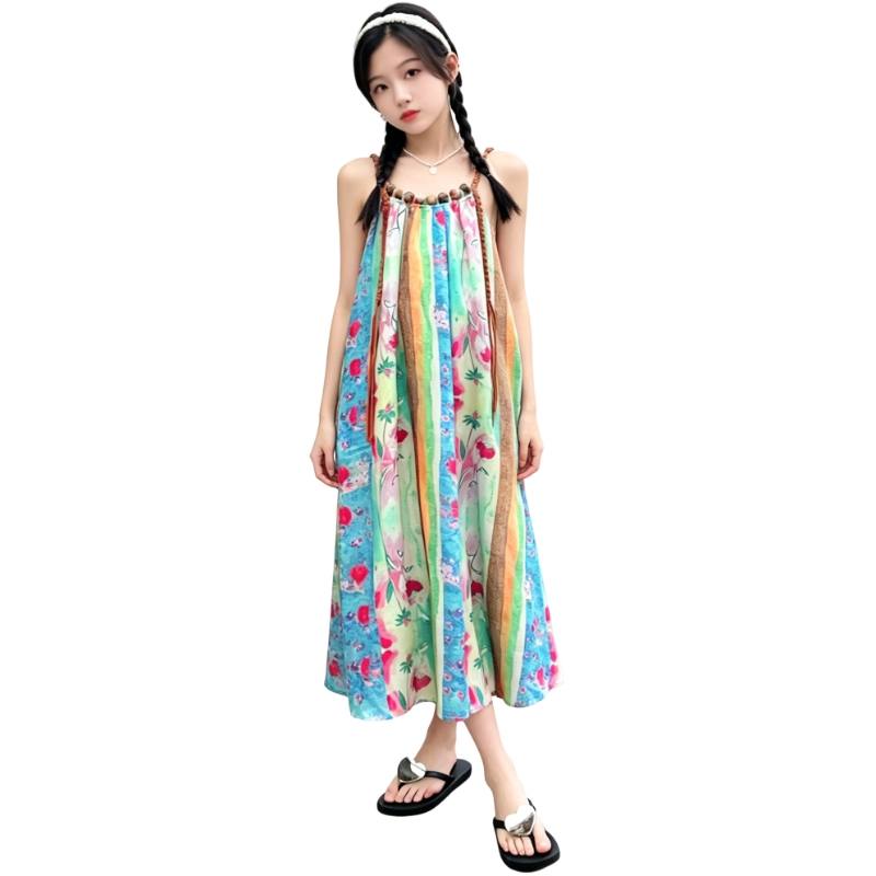 YALU Grade School Dresses Camisole Moderate Midi Skirt