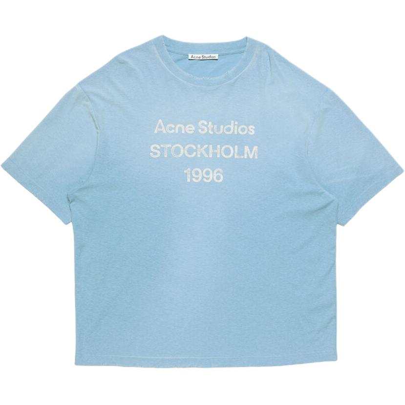 Acne Studios Acne Studios Midsummer Capsule Collection SS26 T Shirt Unisex Glacier Blue