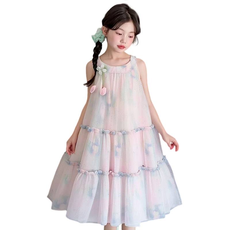 YALU Grade School Dresses Camisole Moderate Midi Skirt
