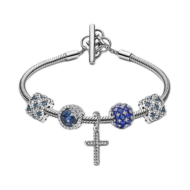 Pandora Pandora 925 Sterling Silver Bracelets Unisex Silver/Blue