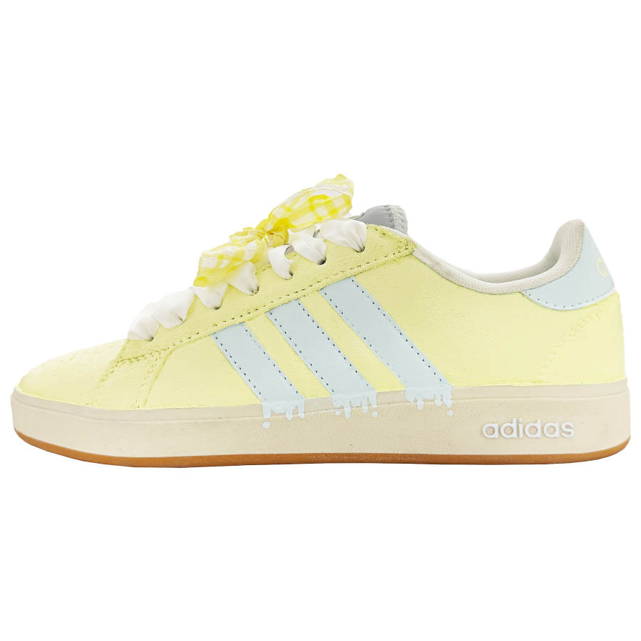 Adidas Adidas Grand Court Base 00s Maris Sal Lemon Abrasion Resistant Low top Skateboard Shoes Unisex Yellow Blue
